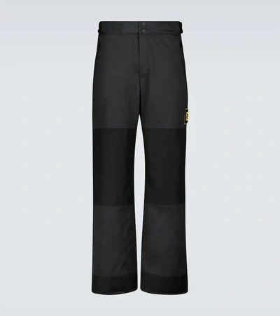Fendi Logo Patch Panelled Ski Trousers In Black