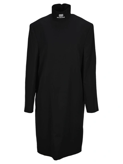 Balenciaga Bb Collar Long In Black