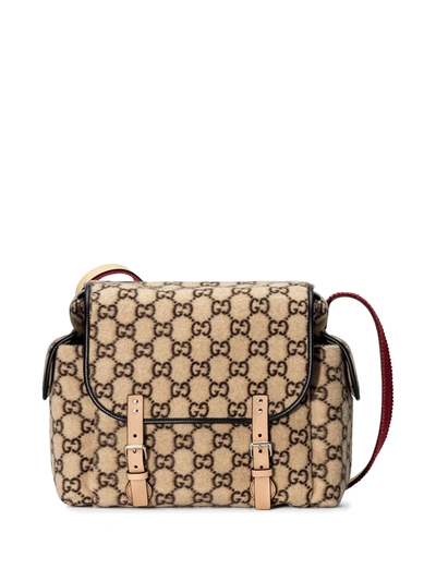 Gucci Kids' All-over Logo Print Shoulder Bag In Pattern