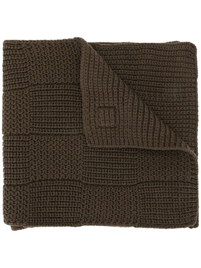 Pre-owned Louis Vuitton Square-knitted Scarf In Brown