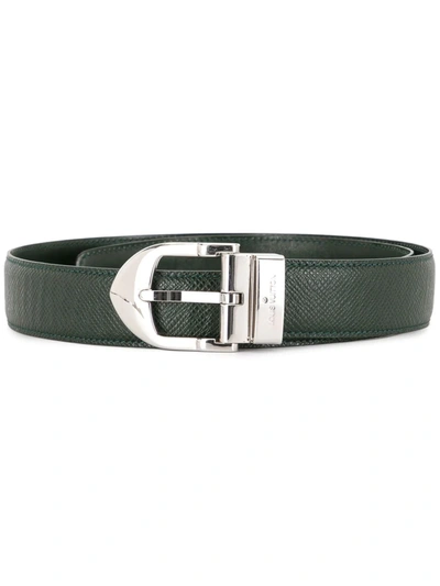 Pre-owned Louis Vuitton Taiga 80 Belt In Green