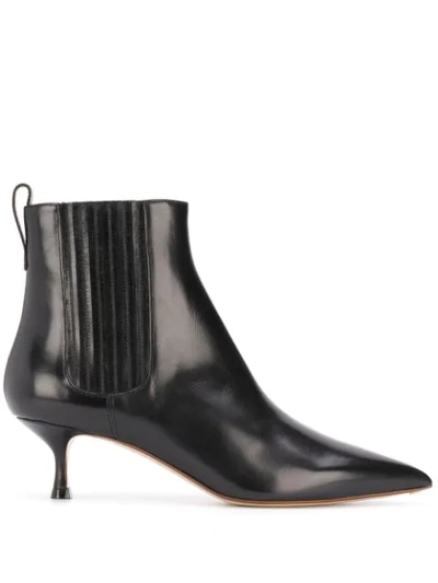 Francesco Russo Pointed Ankle Boots In Nero
