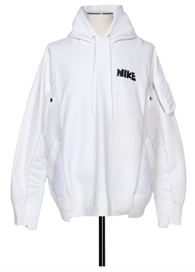 Pre-owned Nike  X Sacai Hoodie White