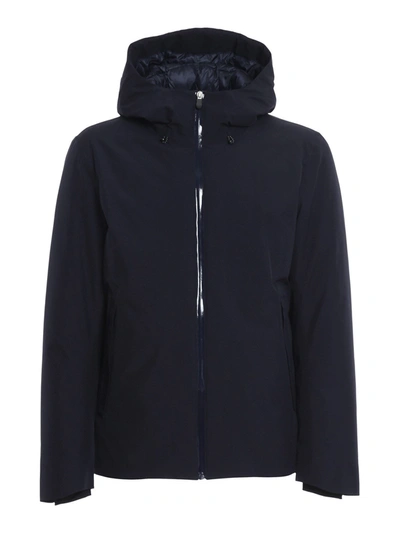 Save The Duck Hooded Padded Jacket In Blue