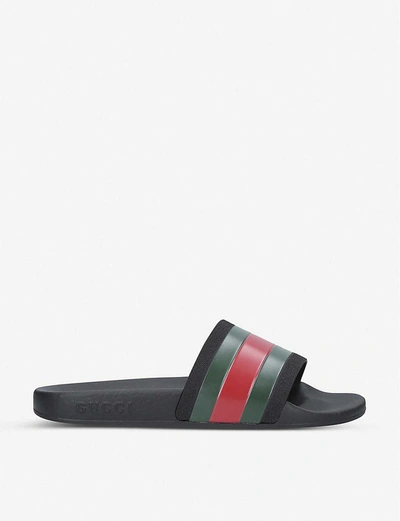 Gucci Boys Green Oth Kids Pursuit Rubber Sliders 8-9 Years 2.5