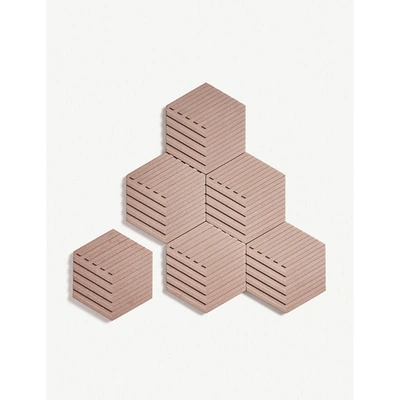 Areaware Table Tiles Concrete And Cork Coasters Set Of Six