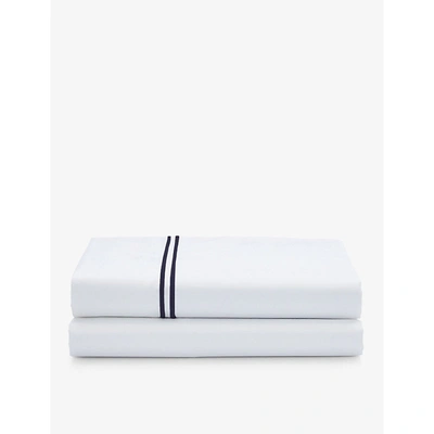 Ralph Lauren White Penthouse Cotton-jacquard Flat Sheet King