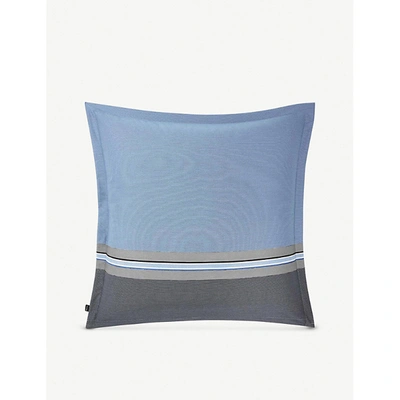 Hugo Boss Blue Paddy Cotton Square Pillow Case 50cm X 75cm Standard