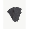 Johnstons Womens Dark Granite Joe Fingerless Cashmere Gloves