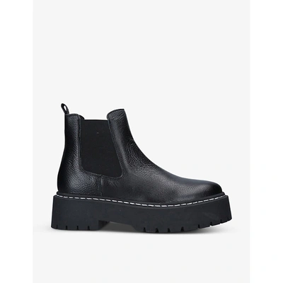Steve Madden Veerly Leather Chelsea Boots In Black