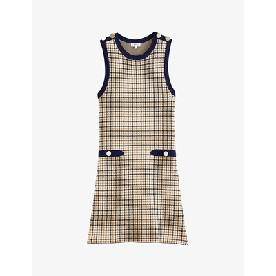 Claudie Pierlot Reflex Houndstooth Stretch-jersey Dress In Multicolored