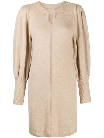 Ba&sh Nancy Wool-blend Mini Dress In Neutrals