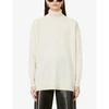 Allsaints Gala Turtleneck Relaxed-fit Cashmere Jumper In Chalk White