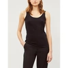 The White Company Ladies Black Reversible Stretch-cotton Vest