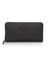 Tory Burch Mcgraw Zip-around Leather Wallet In Black