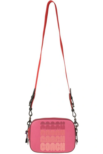 Coach Logo Print Camera Bag Bags > Shoulder Bags Woman In Pink