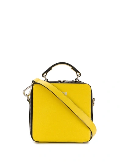 Msgm Logo-print Tote Bag In Yellow