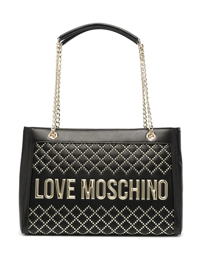 Love Moschino Rectangular Studded Bag In Black