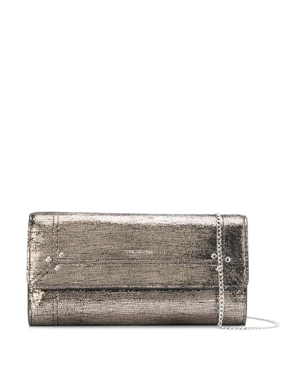 Jérôme Dreyfuss Portefeuille Metallized Clutch Bag In Metallic