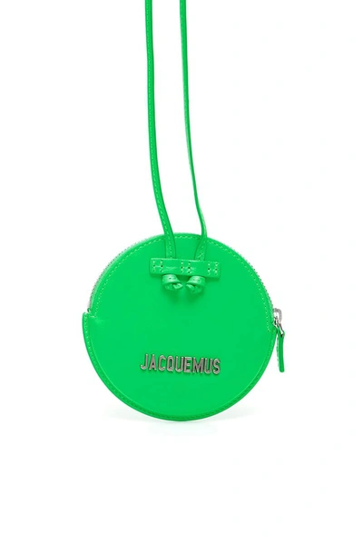 Jacquemus Jacqumues Le Pitchou Round Purse In Green