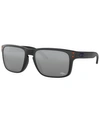 Oakley Nfl Collection Sunglasses, Tennessee Titans Oo9102 55 Holbrook In Hou Matte Black/prizm Black
