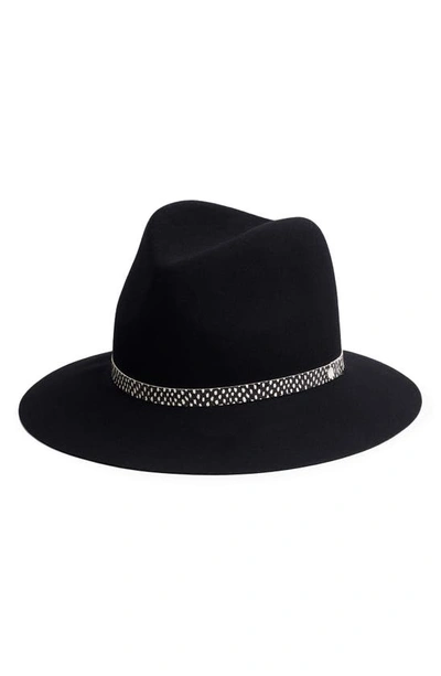 Rag & Bone Floppy Brim Wool Fedora In Black