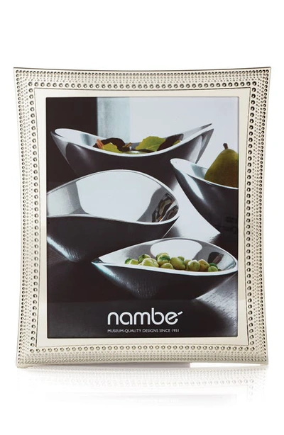 Nambe Beaded Picture Frame In Silver