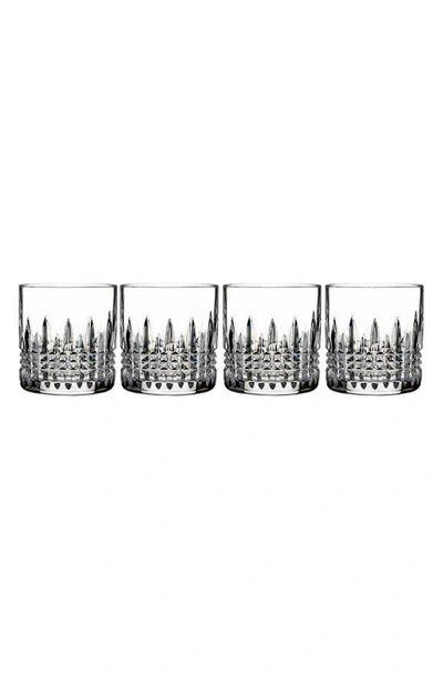 Waterford Lismore Connoisseur Diamond Set Of 4 Lead Crystal Tumblers In Clear