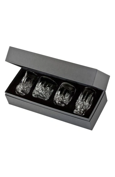 Waterford Lismore Connoisseur Assorted Set Of 4 Lead Crystal Tumblers In Clear