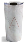 Deny Designs Marbled Monogram Travel Mug In A