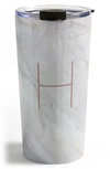 Deny Designs Marbled Monogram Travel Mug In H