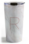 Deny Designs Marbled Monogram Travel Mug In R