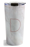 Deny Designs Marbled Monogram Travel Mug In D