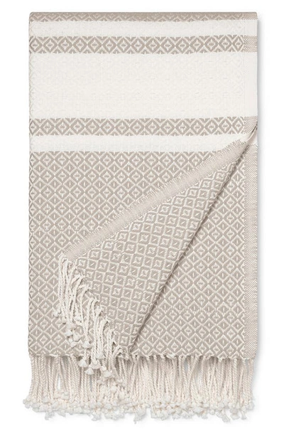 Boll & Branch Adirondack Organic Cotton Throw Blanket In Dune-ivory