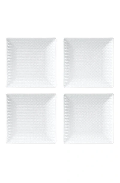 Wedgwood Wedgewood Gio Mini Square Plate, Set Of 4 In White