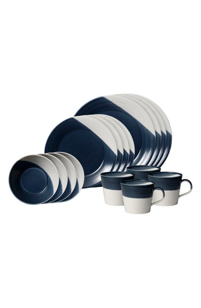 Royal Doulton Bowls Of Plenty 16-piece Porcelain Dinner Set In Dark Blue