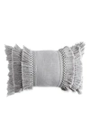 Peri Home Fringe Pillow In Grey