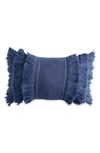 Peri Home Fringe Pillow In Navy