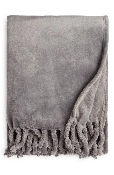 Nordstrom At Home Bliss Plush Throw In Grey Frost