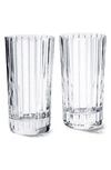 Baccarat Harmonie Set Of 2 Lead Crystal Highball Glasses In Clear