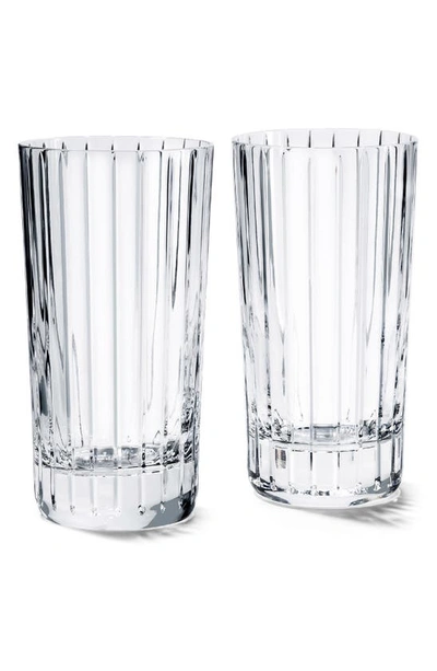 Baccarat Harmonie Set Of 2 Lead Crystal Highball Glasses In Clear