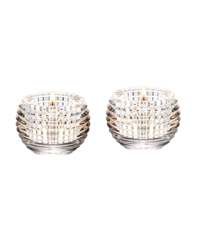 Baccarat Eye Votive Clear Candle Jar - Set Of 2