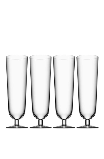 Orrefors Set Of 4 Pils Glasses In Clear