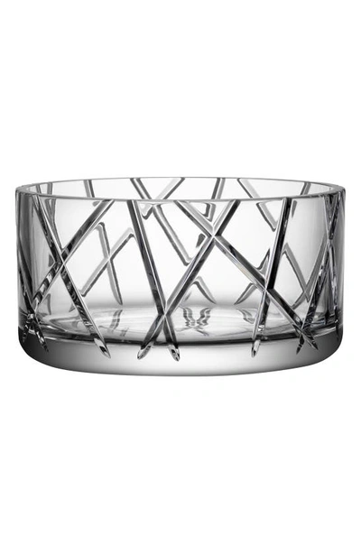 Orrefors Explicit Stripes Lead Crystal Bowl In Clear
