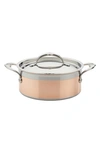 Hestan Copperbond 3-quart Soup Pot With Lid In Brown