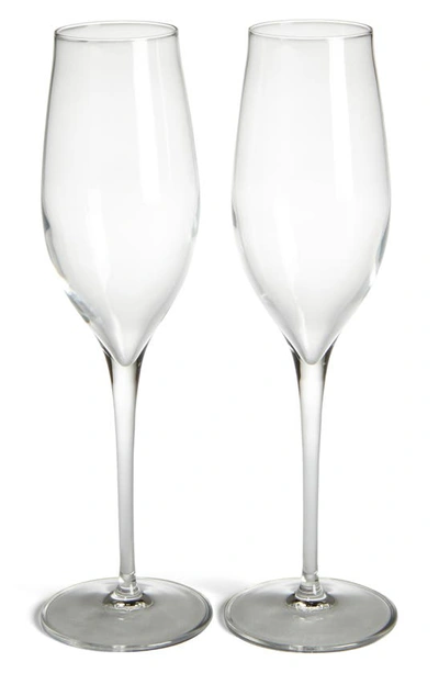 Luigi Bormioli Luigi Bormiolo Vinea Prosecco Set Of 2 Champagne Flutes In Clear