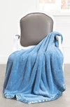Giraffe At Home Extra Large Chenille Throw In Cornflower