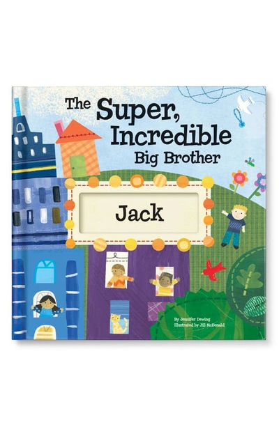I See Me 'the Super, Incredible Big Brother' Personalized Hardcover Book & Medal In Blue