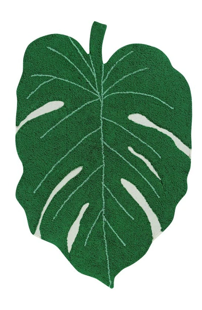 Lorena Canals Monstera Leaf Rug In Green