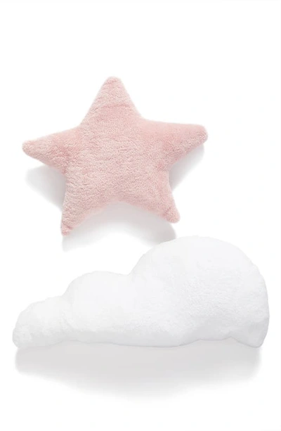 Oilo Cloud & Star Pillows In Blush